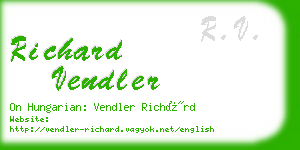 richard vendler business card